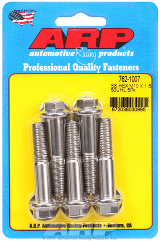 M10 x 1.50 x 50 hex SS bolts