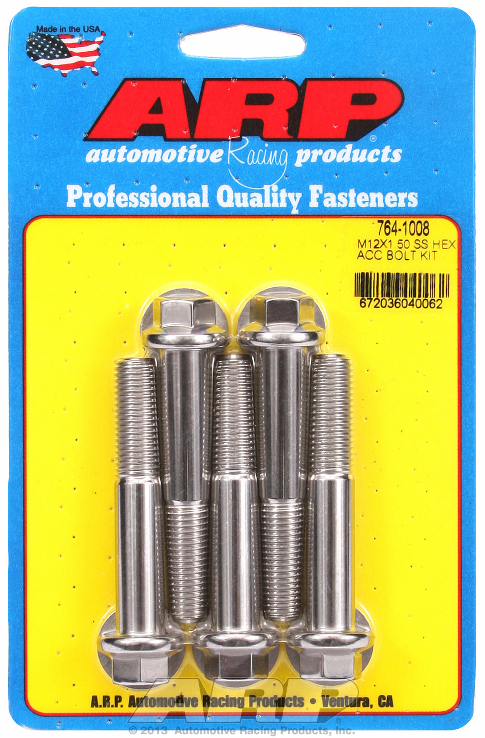 M12 x 1.50 x 70 hex SS bolts