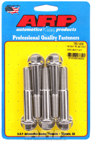 M12 x 1.75 x 70 hex SS bolts