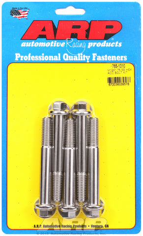 M12 x 1.75 x 90 hex SS bolts