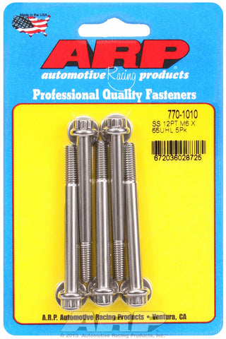 M6 x 1.00 x 65 12pt SS bolts