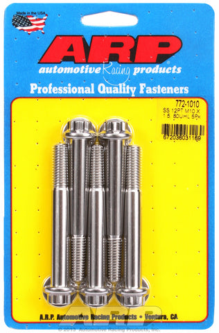 M10 x 1.50 x 80 12pt SS bolts