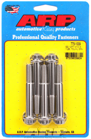 M10 x 1.25 x 70 12pt SS bolts