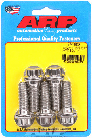 M12 x 1.50 x 35 12pt SS bolts