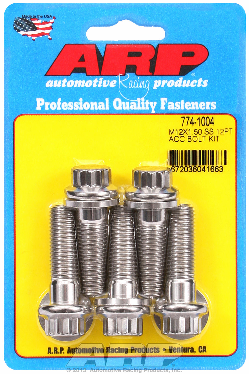 M12 x 1.50 x 40 12pt SS bolts